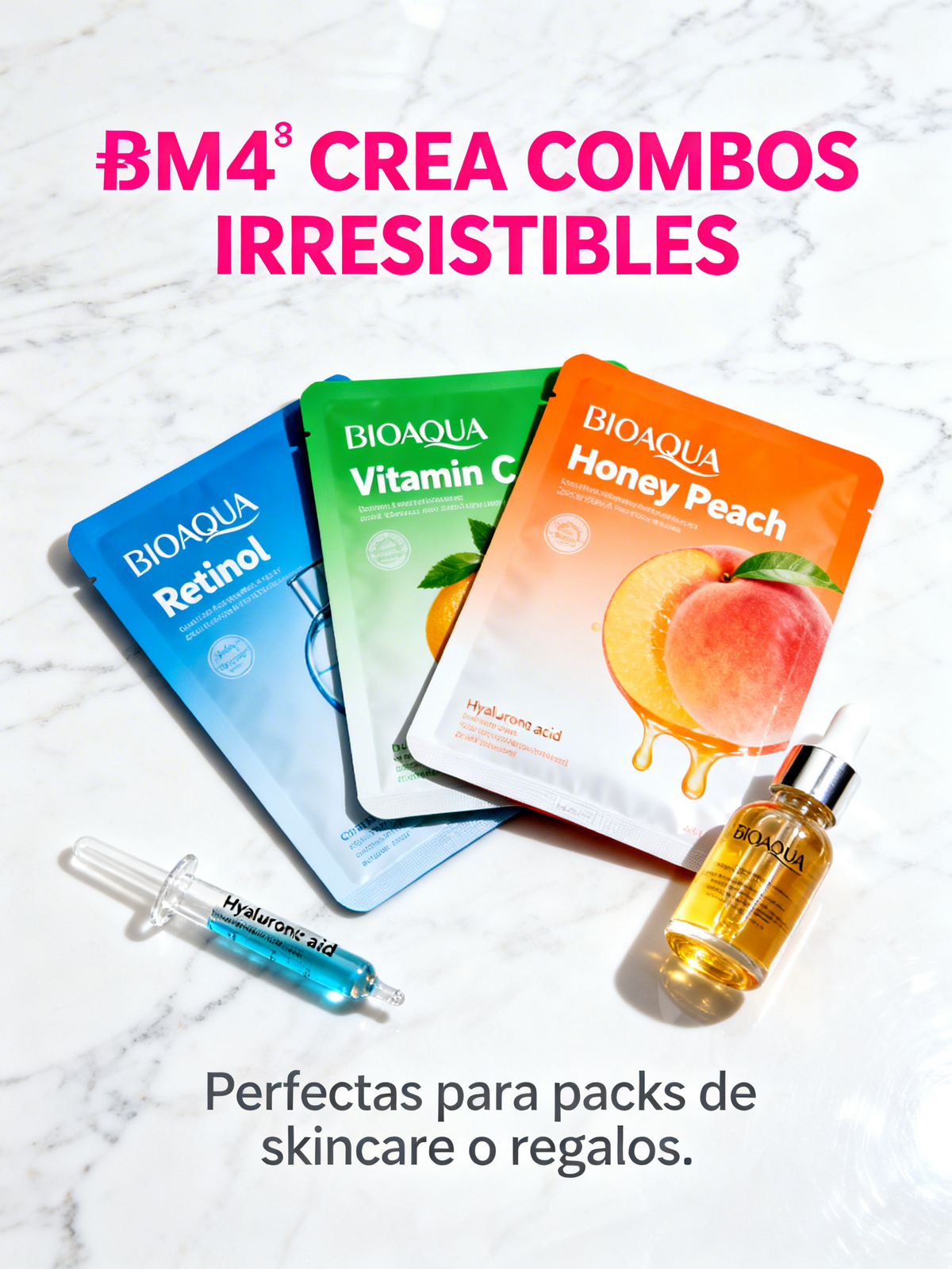 Pack Spa Bioaqua — 5 Mascarillas en Velo